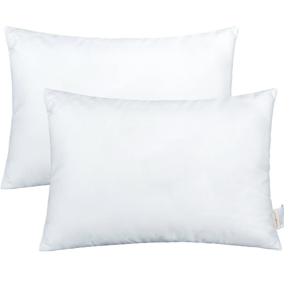 Ntbay 2 Pack Cotton Down Alternative Soft and Breathable Toddler Pillows, Easy Care Travel Small Pillows for Sleeping, Ideal for Daycare, Crib, Cot, 13" x 18"