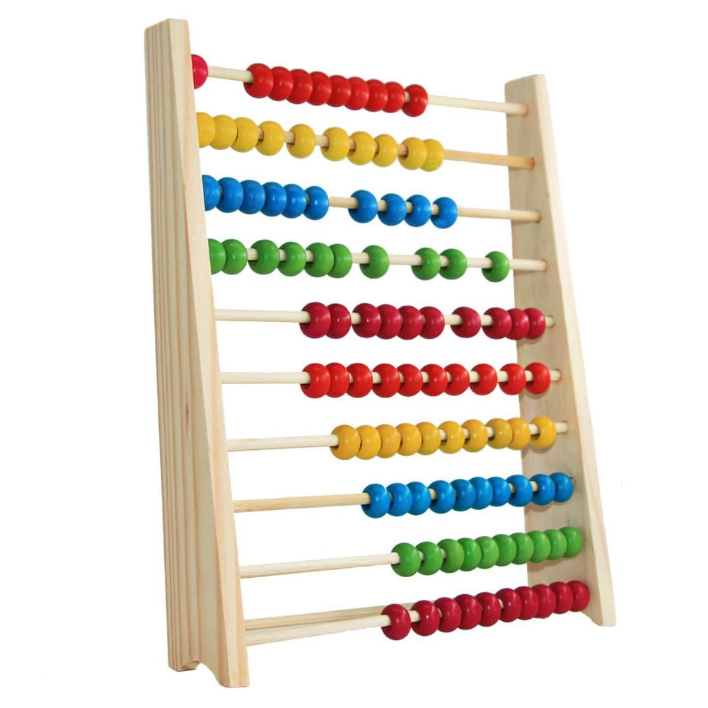 Wooden Children's Counting Bead Abacus Educational Frame Maths Toy Gifts JD 