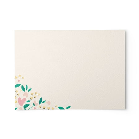 

48 Hearts and Flowers Notecards 4x6 inches