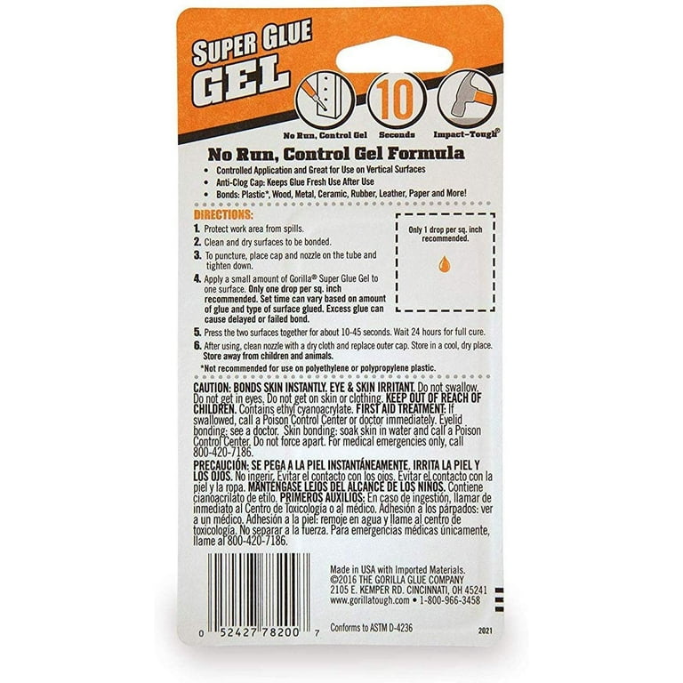 Gorilla High Strength Glue Super Glue 0.11 oz. Walmart