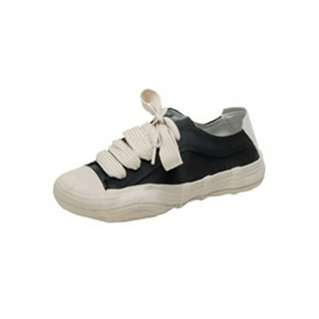 

Crocowalk Women Sneakers Lace Up Casual Shoe Satin Flats Womens Walking Shoes Running Non-slip Lightweight Black 6
