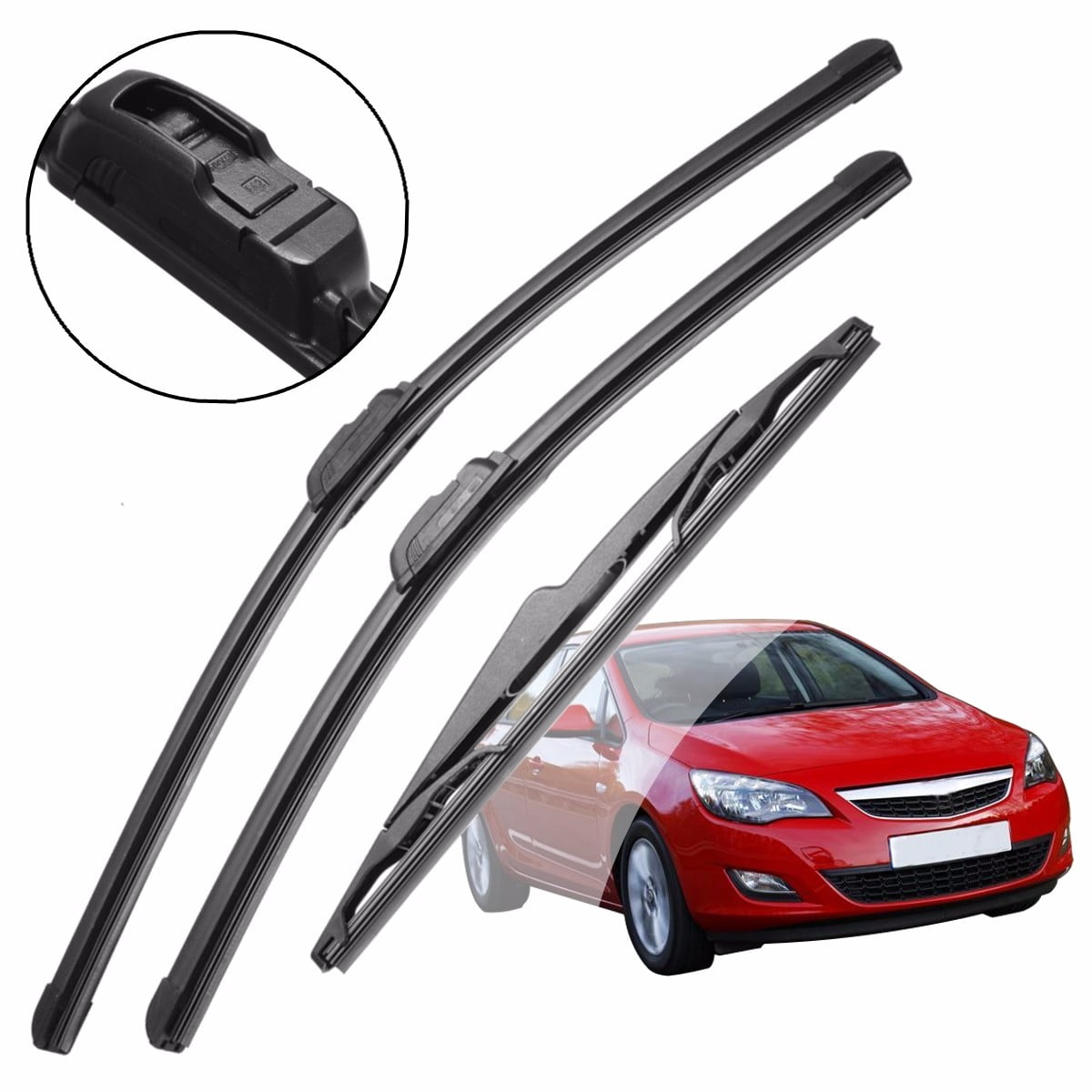 3Pcs/Set Front + Rear Side Windscreen Window Wiper Blades For Vauxhall