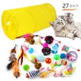 thumbnail image 1 of Summary Pet Cat Toy Set 21 Pcts Cat Channel Funnies Stick Plush Mouse Amazon Combination Toy, 1 of 7