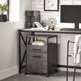 thumbnail image 3 of VASAGLE File Cabinet, Mobile Filing Cabinet with Wheels, 2 Drawers, Open Shelf, for A4, Letter Size, Hanging File Folders, Charcoal Gray and Black, 3 of 9