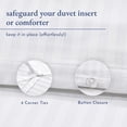 thumbnail image 4 of Funda nórdica California Design Den Luxury de algodón blanco a rayas, 4 of 8