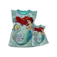 thumbnail image 1 of Disney Little Mermaid Toddler Girls Mint Ariel Nightgown & Doll Dress Set 4T, 1 of 1