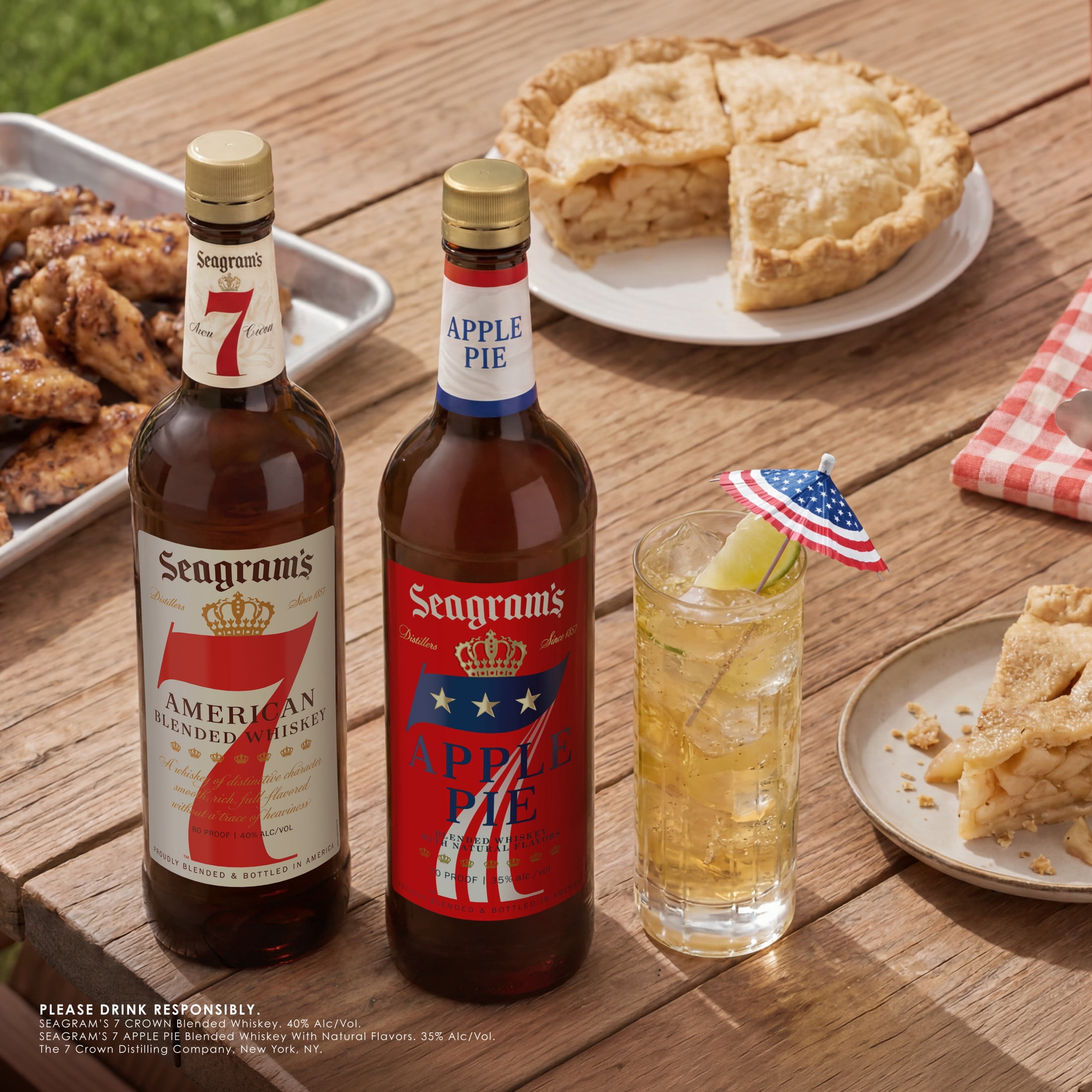 Seagram's, American Blended Whiskey, 750 mL Glass Bottle, 80 Proof