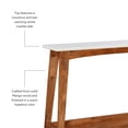 thumbnail image 5 of Pemberly Row Transitional Mango Wood and Marble Console Table in Brown, 5 of 15