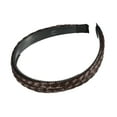 thumbnail image 7 of Unique Bargains Headband Double Strands Synthetic Hair Plaited 0.67" Wide Headband Braid Braided with Teeth Deep Brown, 7 of 7