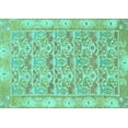 thumbnail image 1 of Ahgly Company Indoor Rectangle Abstract Turquoise Blue Modern Area Rugs, 3' x 5', 1 of 4