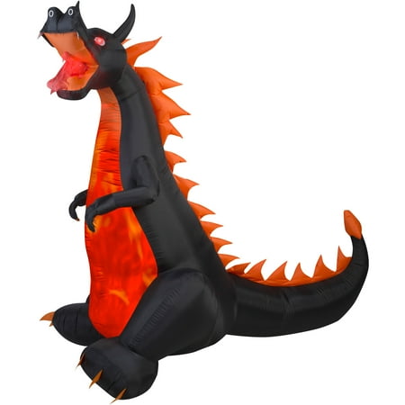 Gemmy Airblown Inflatable 7' X 7.5' Dragon with Lights and 
