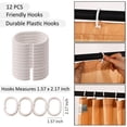 thumbnail image 4 of 3S Brother's Solid Beige Shower Curtain Single Panel for Bathroom, Unique and Stylish Heavy Duty Waterproof with 12 Grommets and Hooks, 100% Polyester 72 X 72 Inches, 4 of 7