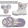 thumbnail image 4 of Stepedia Girls Snow Boots Waterproof Outdoor Warm Slip Boys Winter Shoes for Kids, White Purple 13 Little Kid, 4 of 7