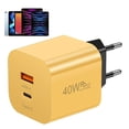 thumbnail image 3 of Fast Charger Block, PD 40W Dual Port Wall Charger, Overcharge Protection Charger for Home, Apartment, Yellow Charging Block with Type C, USB Ports, 3 of 9