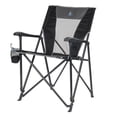 thumbnail image 2 of GCI Outdoor Eazy Chair Folding Quad Camping Chair with Carry Bag, Black, 2 of 7