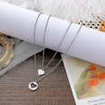 thumbnail image 3 of Heart Necklace Mother Daughter Necklace Set 2pcs Mother's Day Gift, 3 of 5
