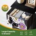 thumbnail image 5 of 4 Drawer Vertical Storage Dresser Beautiful butterfly Can be used for textile book with Wood Top Fabric Pull Drawers, 5 of 8