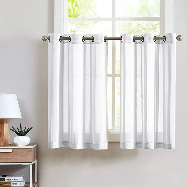 Curtainking Farmhouse Striped Grommet, Light Filtering Curtains With Grommets