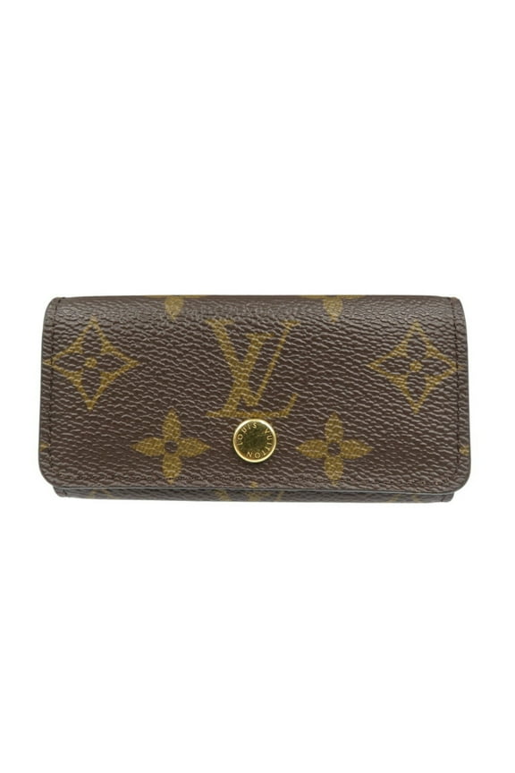 Pre-Owned Louis Vuitton Multicle 4 Monogram M69517 4-ring IC chip brown key case LV... (Good)