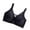Black, variant on Running Bra Women Padded Bra Feature V-Neck Nursing Bra Style W-63 Blue-a XL