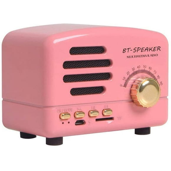 Mini Vintage Radio, Portable Retro AM FM Support Card Receiver, Stereo Shortwave Pocket USB Bluetooth Speaker with Rechargeable Battery | Home Office Use