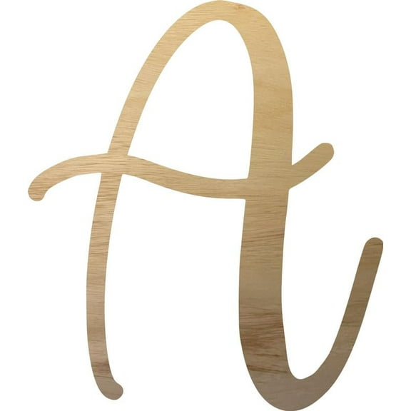 Unfinished Cheap Wood Letter A, Craft 10'' tall Wooden Alphabet Letters