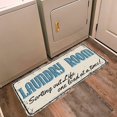 thumbnail image 4 of SugarBloom Farmhouse Laundry Room Carpet, 15.7x47.2 inch Non-Slip Floor Mat for Kitchen Bathroom, Decorative Rug for Laundry Room, Absorbent Doormat,D D, 4 of 6