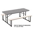 thumbnail image 3 of 12/Case Bulk Black Check Stay Put 29" x 72" Table Covers, 3 of 3
