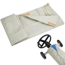 Swimming Pool Solar Reel Cover Waterproof Blanket for Pools Up to 18' Wide Creamy White
