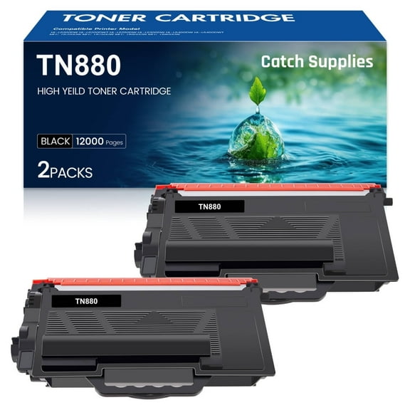 TN 880 High Yield Toner Cartridges Compatible for Brother TN880 TN-880 HL-L6200DW HL-L6200DWT MFC-L6800DW HL-64000DW MFC-L6900DW L6250DW L6300DW L6700DW L6750DW L6900DW (Black, 2-Pack)