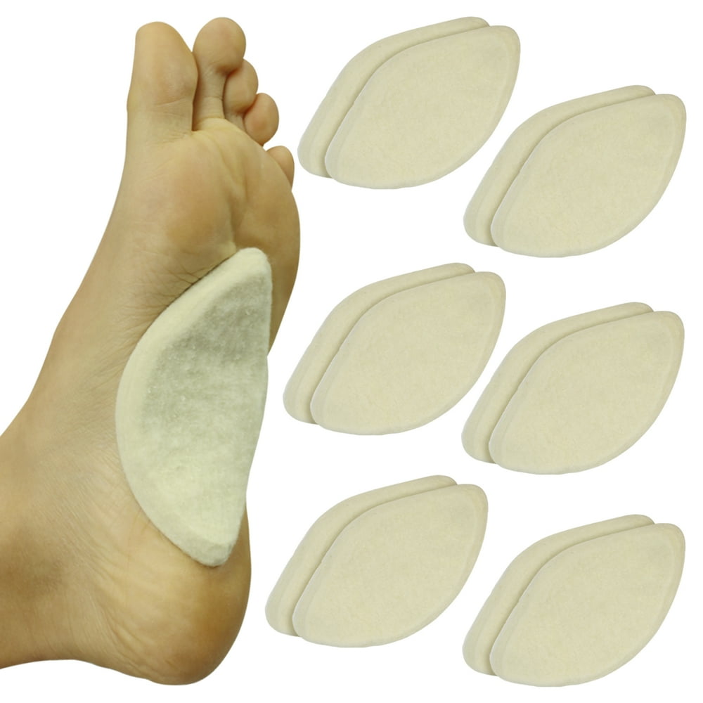 Vivesole ViveSole Arch Support Pads (6 Pairs) Adhesive Felt Foot