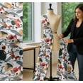 thumbnail image 5 of Soimoi Cotton Poplin Fabric Floral,Porcupine & Fox Cartoon Print Fabric by the Yard 42 Inch Wide, 5 of 7