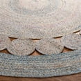 thumbnail image 3 of SAFAVIEH Cape Cod Salim Geometric Polyester Area Rug, Yellow/Pink, 4' x 4' Round, 3 of 7