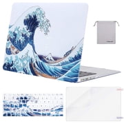 Mosiso MacBook Air 13 inch Case (A1369 A1466, Older Version 2010-2017 Release), Plastic Hard Shell Case & Keyboard Cover & Screen Protector & Pouch