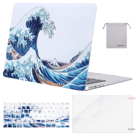 Mosiso MacBook Air 13 inch Case (A1369 A1466, Older Version 2010-2017 Release), Plastic Hard Shell Case & Keyboard Cover & Screen Protector & Pouch