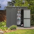 thumbnail image 6 of Aidenkid Outdoor Storage Shed 6' x 4', Metal Waterproof Utility Tool Shed Storage House Clearance with Double Lockable Doors & Air Vent for Backyard Garden Lawn Patio, 6 of 8