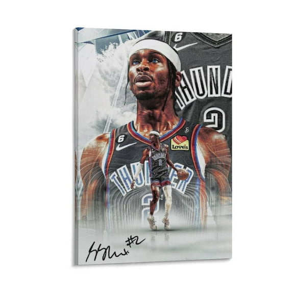 Shai Gilgeous Alexander Canvas Poster Posters Wall Art Painting Canvas Gift Living Room Prints Bedroom Decor Poster Artworks 24x36inch(60x90cm)