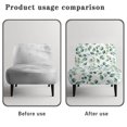 thumbnail image 6 of HELLHERO Leaf Dustproof Armless Accent Chair Cover with Stain Protection, Elastic Bottom Armless Accent Chair Protector, 6 of 8