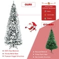 thumbnail image 4 of Patiojoy 8FT Slim Pencil Tree Hinged Artificial Christmas Tree W/ 807 Branches Tips, 4 of 9