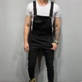 thumbnail image 4 of Koszal Men Jumpsuit Solid Color Multi Pockets Overalls Full Length Mid Rise Cargo Jumpsuit for Working, 4 of 8