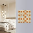 thumbnail image 4 of Yayeee Toggle Light Switch Wall Plate 3-Gang 6.37"x4.48" Decorative Outlet Cover, Orange Checkered Pattern, 4 of 7