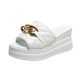 thumbnail image 1 of 2022, sandalias y zapatillas de verano para mujer, ropa exterior para mujer, red gruesa y baja a la moda, punta abierta roja, tacón alto para mujer, tacón de cuña 37 Gao Jinjia LED, 1 of 2