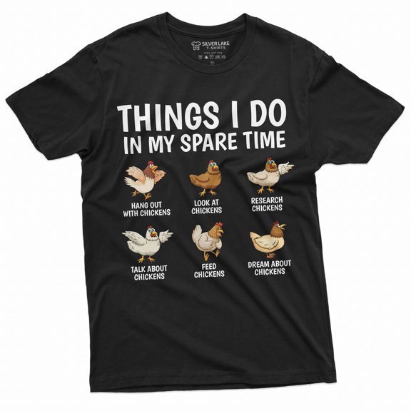 Men's Funny Things I Do In My Spare Time Shirt Chicken Funny Shirt Chicken Farmer Shirts Farmer Gifts Country Shirts Chicken Tees