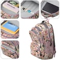 thumbnail image 4 of Boston Terrier Dog and Flower Florals Backpack for School,Cute School Bag,Schoolbag with Adjustable Shoulder Straps & Padded Back,16.9 Inch, 4 of 5