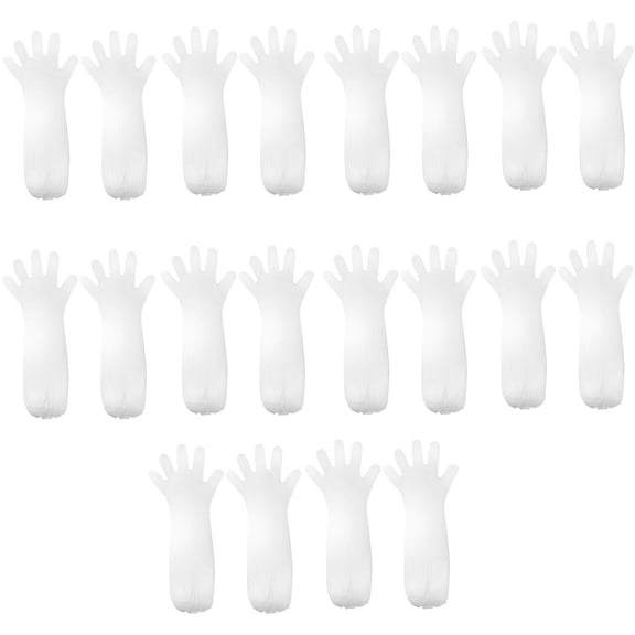 Extra Long Disposable Gloves 23.6 Inch, 10 Pairs Reusable Long Sleeve Waterproof Gloves for Kitchen Cleaning, Dishwashing, Household Chores