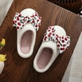 thumbnail image 6 of Bow House Slippers for Women Ladies Bowknot Comfy Fuzzy Bedroom Slippers Bride Wedding Indoor Outdoor Memory Foam Shoes, 6 of 8