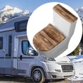 thumbnail image 7 of COEQINE Easy Installation Toilet Cover 2 Pcs Set Machine Washable Stretchable Replacement Toilet Lid Dust Cover Set Brown Wood Grain Durable Bathroom Decor Accessories, 7 of 7