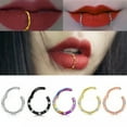 thumbnail image 4 of HOOUN Piercing Surgical Steel Rings Nose Ring Nose Lip Hoop Cartilage Tragus Helix -Black-1.2*10mm, 4 of 9