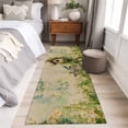 thumbnail image 4 of Spring Floral 2'x6' Runner Rugs for Hallway Kitchen Bedside Non Slip Washable, Birds Cabin Watercolor Botanical Retro Art Entryway Rug Runners with Rubber Backing, Long Carpet Runner for Laundry Room, 4 of 8