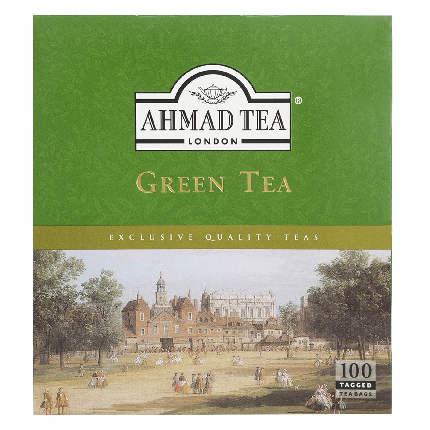 Ahmad Tea Green Tea Tagged Teabags, 100 Count